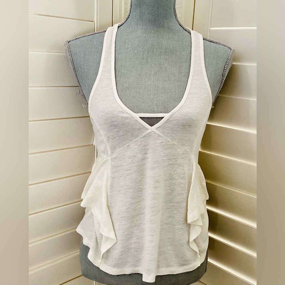 Wild Pearl Women’s Cream Top SIZE XS SUMMER TRAVEL Y2K Coastal Cowgirl